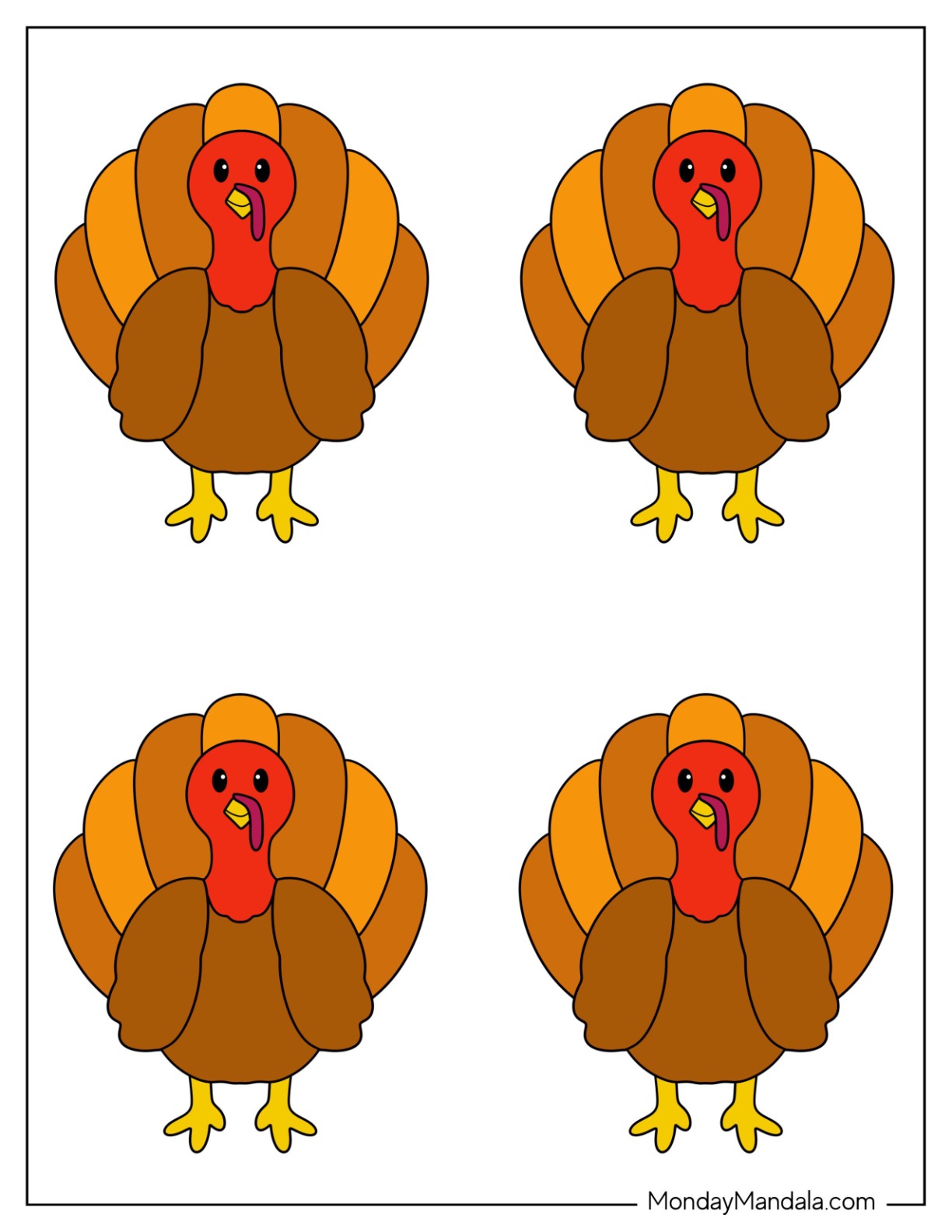 62 turkey templates (free pdf printables)